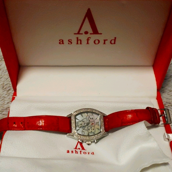 ASHFORD Diamond Bezel watch. w/2 leather s… - Picture 2 of 4